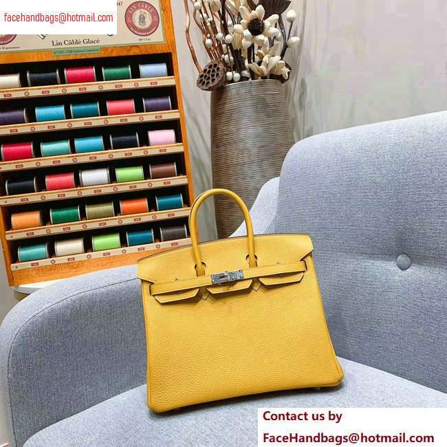 Hermes Birkin 25cm Bag in Original Togo Leather Yellow