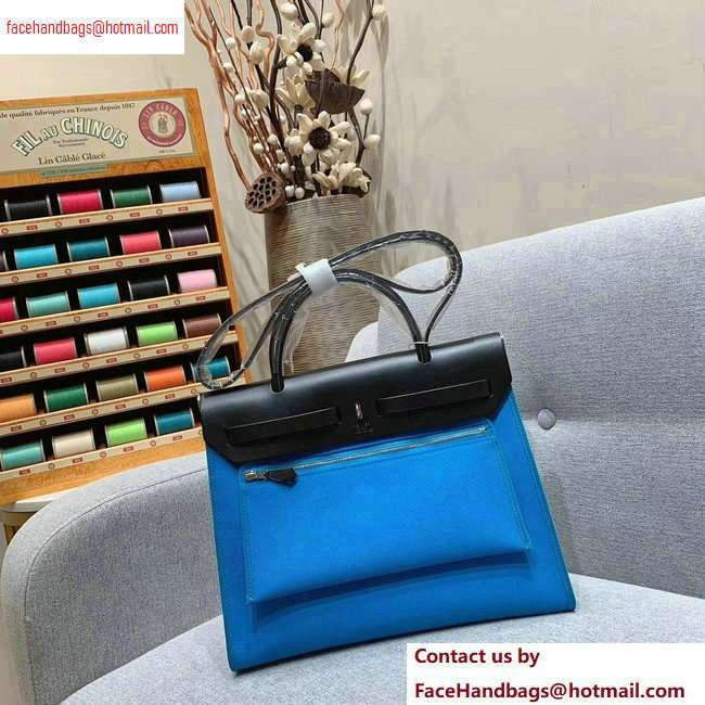 Hermes Herbag Zip 31 Bag in Original Quality Black/Blue