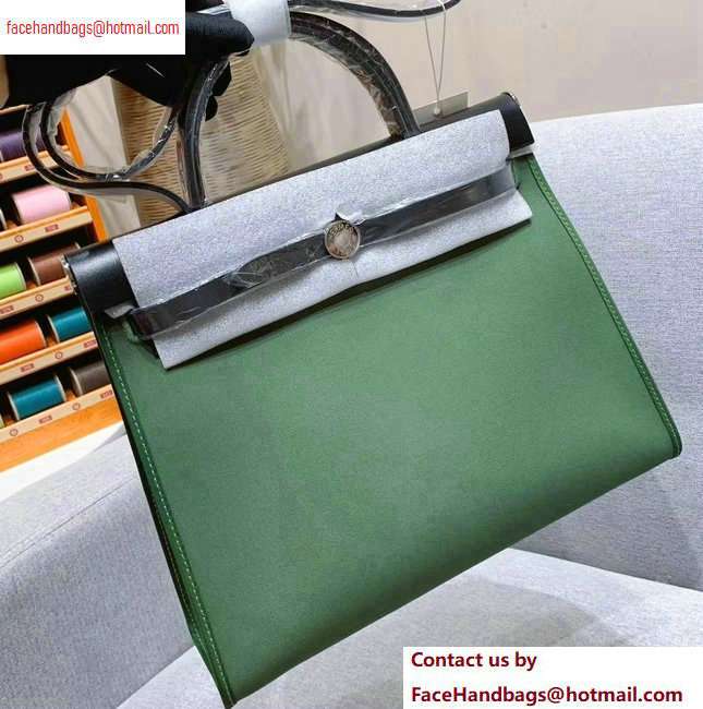 Hermes Herbag Zip 31 Bag in Original Quality Black/Green