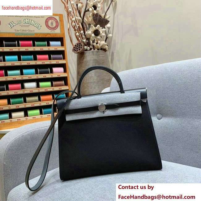 Hermes Herbag Zip 31 Bag in Original Quality Black - Click Image to Close
