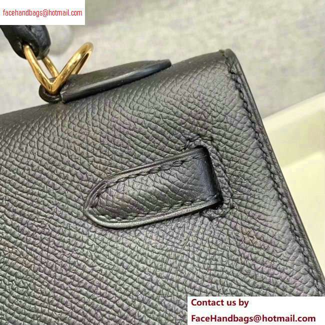 Hermes Kelly 25cm Bag in Original Epsom Leather Black - Click Image to Close