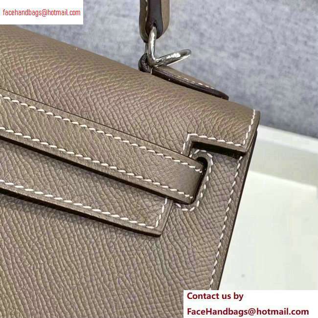 Hermes Kelly 25cm Bag in Original Epsom Leather Elephant Gray