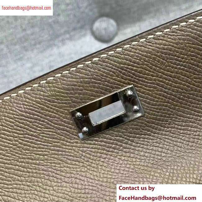 Hermes Kelly 25cm Bag in Original Epsom Leather Elephant Gray - Click Image to Close