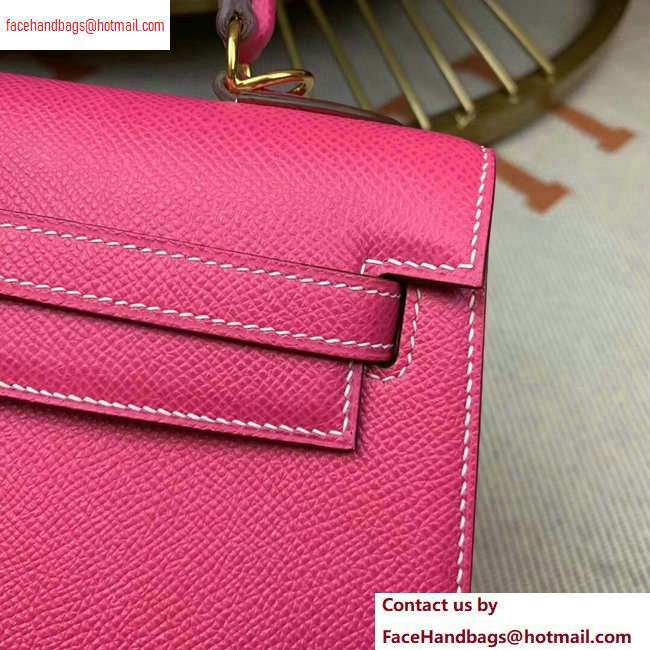 Hermes Kelly 25cm Bag in Original Epsom Leather Peach Red
