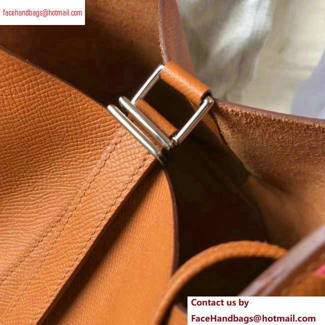 Hermes Picotin Lock 18 Bag with Braided Handles camel