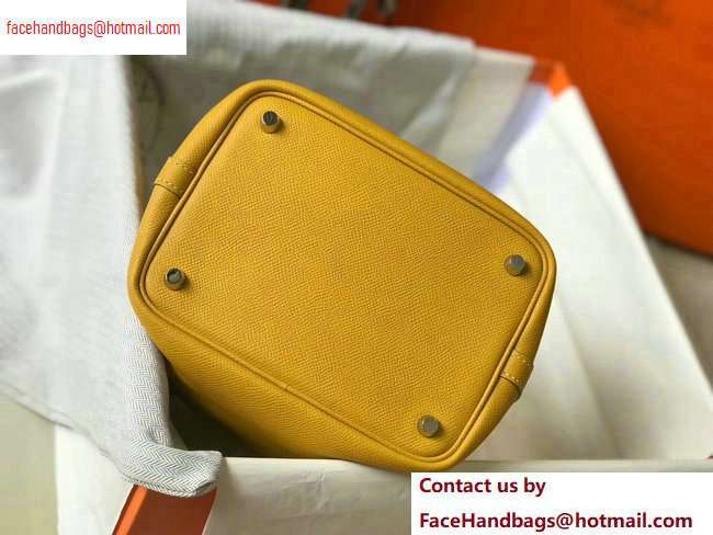 Hermes Picotin Lock 18 Bag with Braided Handles yellow - Click Image to Close