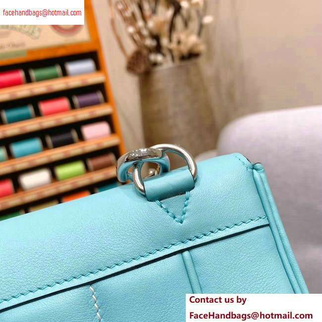Hermes berline 20 bag in original swift leather Macaron blue - Click Image to Close
