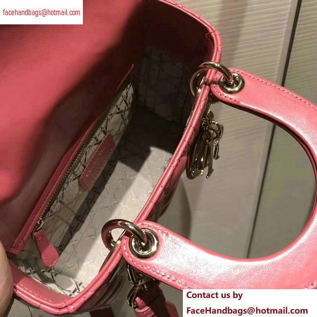 Lady Dior My ABCDior Bag in Cannage with Badges peach pink 2020