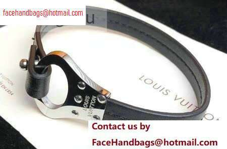 Louis Vuitton Archive Leather Bracelet Black - Click Image to Close