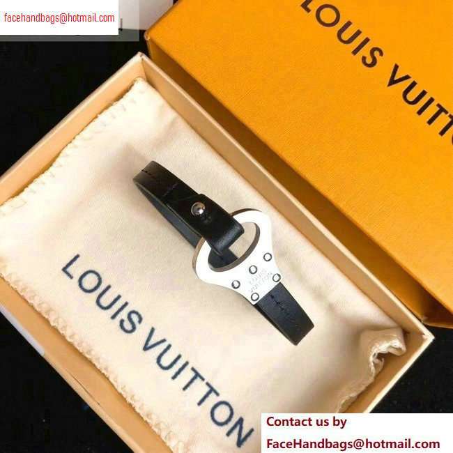 Louis Vuitton Archive Leather Bracelet Black