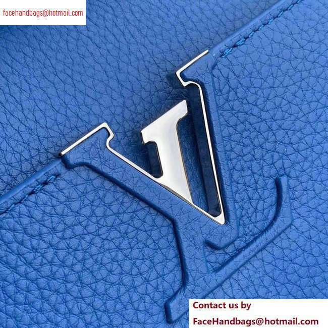 Louis Vuitton Capucines PM Bag Braided Handle and Strap Blue