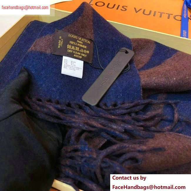 Louis Vuitton Cardiff Scarf 194x30cm Dark Blue