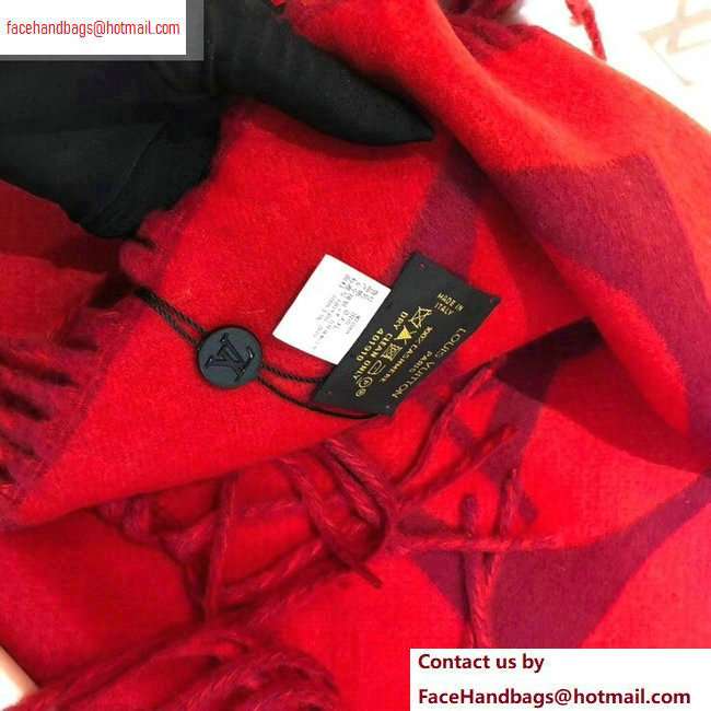Louis Vuitton Cardiff Scarf 194x30cm Red