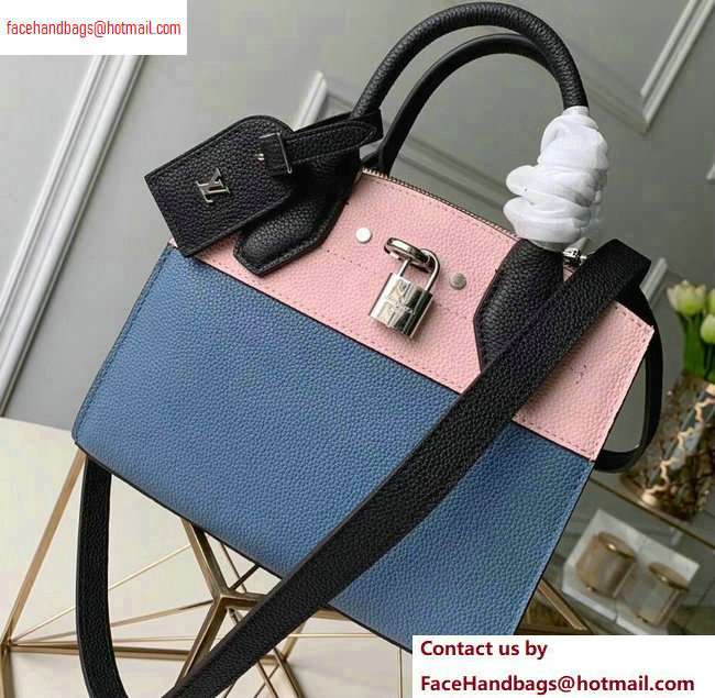 Louis Vuitton City Steamer Mini Tote Bag Black/Blue/Pink Louis Vuitton City Steamer Mini Tote Bag Black/Blue/Pink