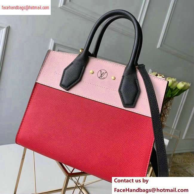 Louis Vuitton City Steamer PM Tote Bag Black/Pink/Red - Click Image to Close