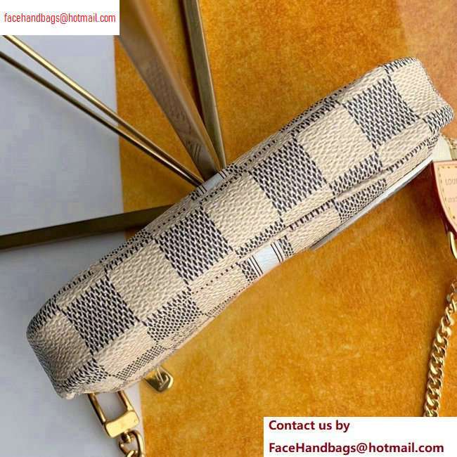 Louis Vuitton Damier Azur Canvas Mini Pochette Accessoires Bag Trunks N61005 - Click Image to Close