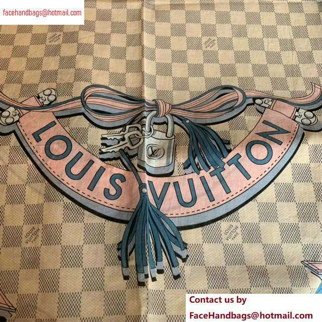 Louis Vuitton Damier Azur Straps Stole Scarf M73376 190x100cm 2020 - Click Image to Close