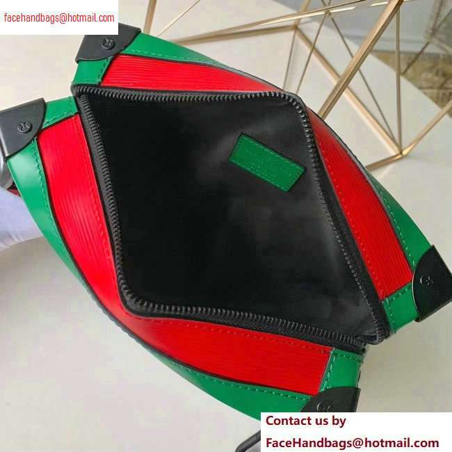 Louis Vuitton EPI Leather Soft Trunk Messenger Bag Blue/Green 2020 - Click Image to Close