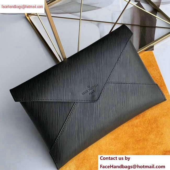 Louis Vuitton Epi Leather Pochette Kirigami Pouch Bag M64186 Black/Silver/Pink 2020 - Click Image to Close