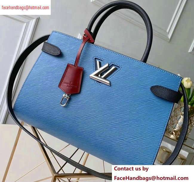 Louis Vuitton Epi Leather Twist Tote Bag M52873 Bleu Jean