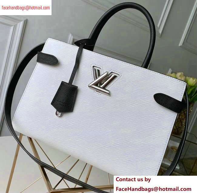 Louis Vuitton Epi Leather Twist Tote Bag M53396 White - Click Image to Close