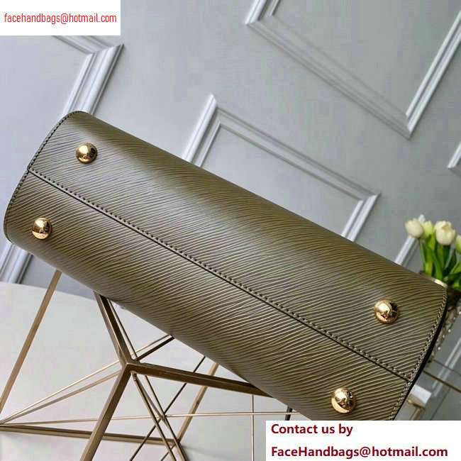 Louis Vuitton Epi Leather Twist Tote Bag M53726 Kaki Creme Noir