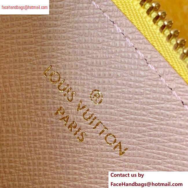 Louis Vuitton Flower Monogram Canvas Zipped Card Holder M67494 Yellow 2020