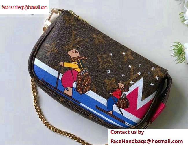 Louis Vuitton Monogram Canvas Mini Pochette Accessoires Bag Bears Print M67769