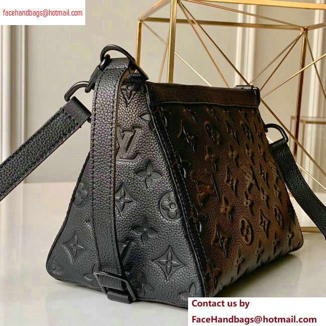 Louis Vuitton Monogram Empreinte Triangle Shaped Messenger Bag M54330 Black 2020