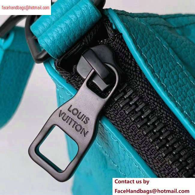 Louis Vuitton Monogram Empreinte Triangle Shaped Messenger Bag M54330 Turquoise 2020