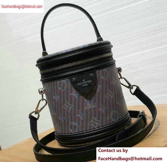 Louis Vuitton Monogram LV Pop Print Cannes Beauty Case Bucket Bag M55457 Black 2020