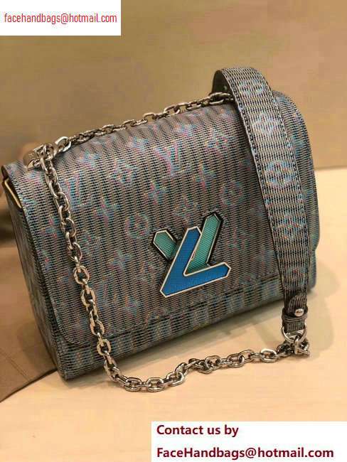 Louis Vuitton Monogram LV Pop Print Twist MM Bag M55480 Blue 2020