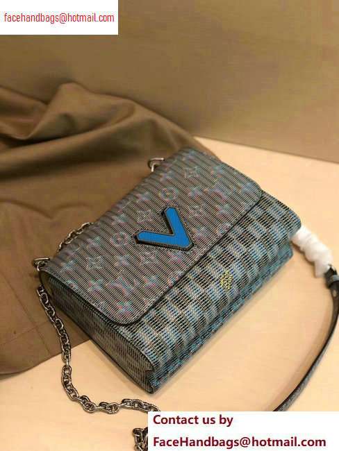 Louis Vuitton Monogram LV Pop Print Twist MM Bag M55480 Blue 2020 - Click Image to Close