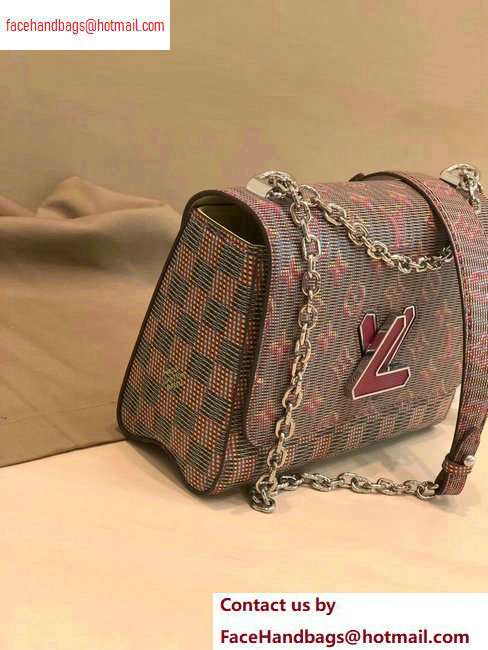 Louis Vuitton Monogram LV Pop Print Twist MM Bag M55480 Pink 2020 - Click Image to Close