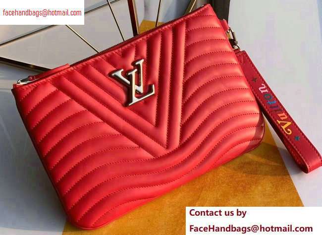 Louis Vuitton New Wave Zip Pochette Bag M67500 Red 2020 - Click Image to Close