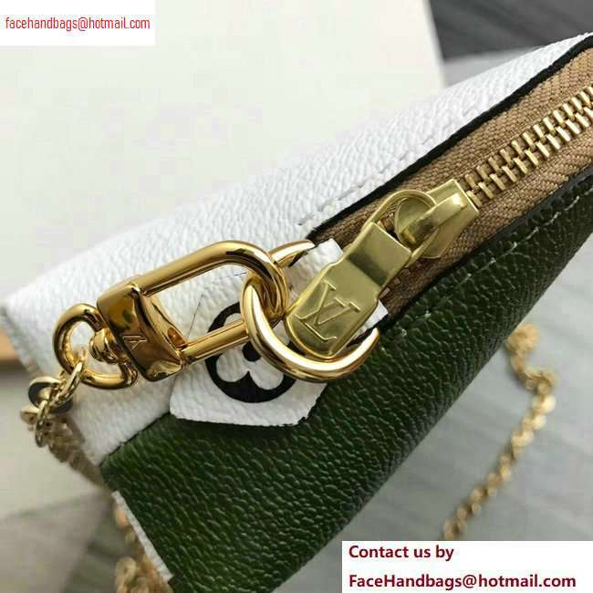 Louis Vuitton Pochette Cosmetique Cosme XL Bag with Chain M67693 Khaki - Click Image to Close
