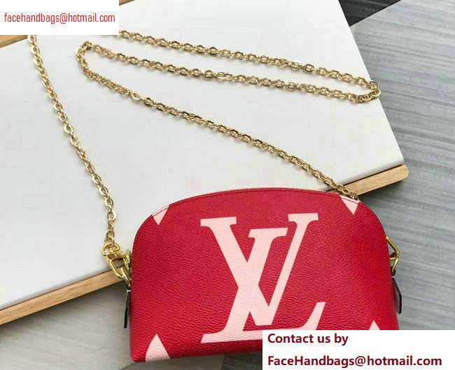 Louis Vuitton Pochette Cosmetique Cosme XL Bag with Chain M67694 Rouge - Click Image to Close