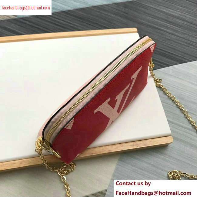 Louis Vuitton Pochette Cosmetique Cosme XL Bag with Chain M67694 Rouge - Click Image to Close