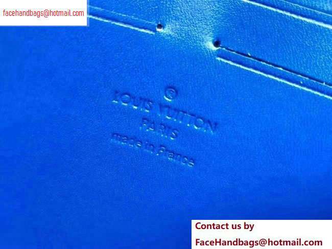 Louis Vuitton Pochette Voyage MM Bag Damier Graphite Canvas N64444 Blue Stripe - Click Image to Close