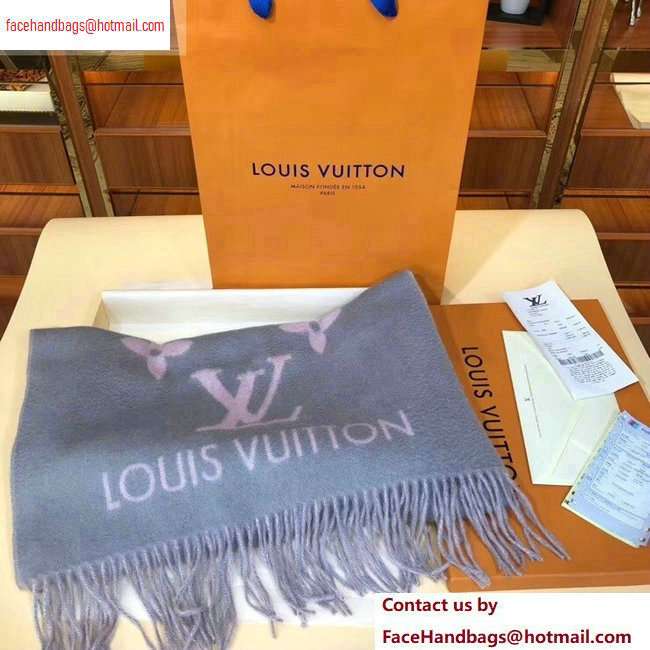 Louis Vuitton Reykjavik Scarf 185x45cm Gray/Pink