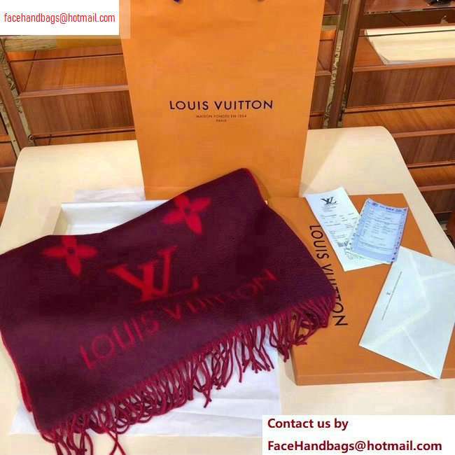Louis Vuitton Reykjavik Scarf 185x45cm M75505 Cherry