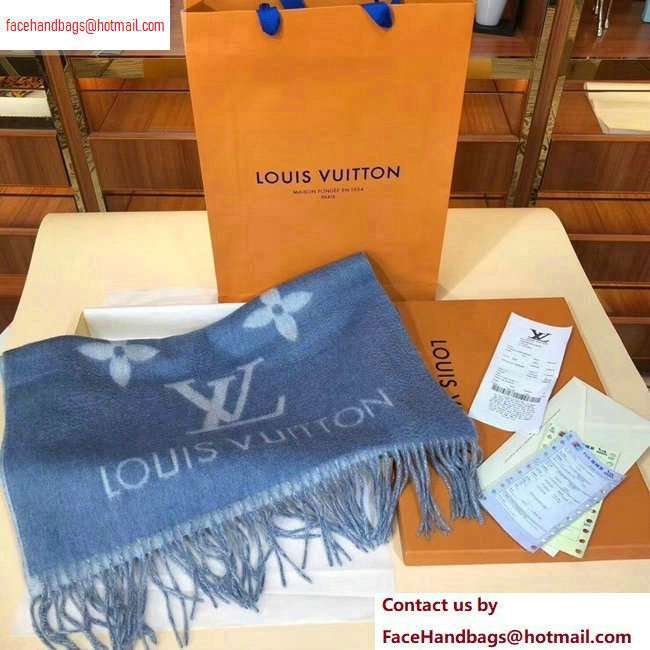 Louis Vuitton Reykjavik Scarf 185x45cm M75704 Denim - Click Image to Close
