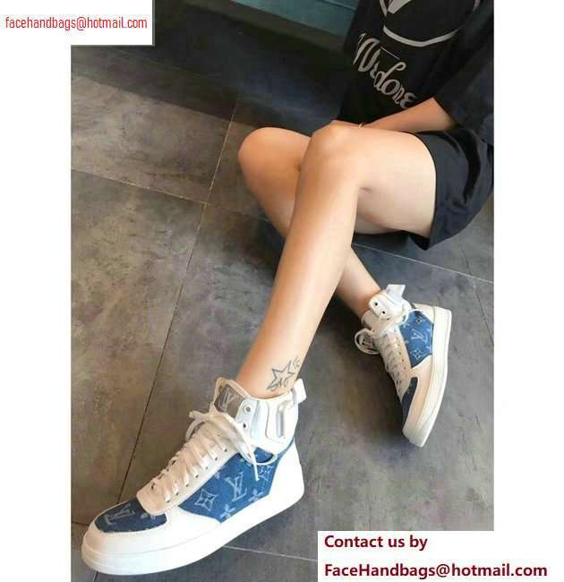 Louis Vuitton Rivoli Sneakers Boots Blue 2020
