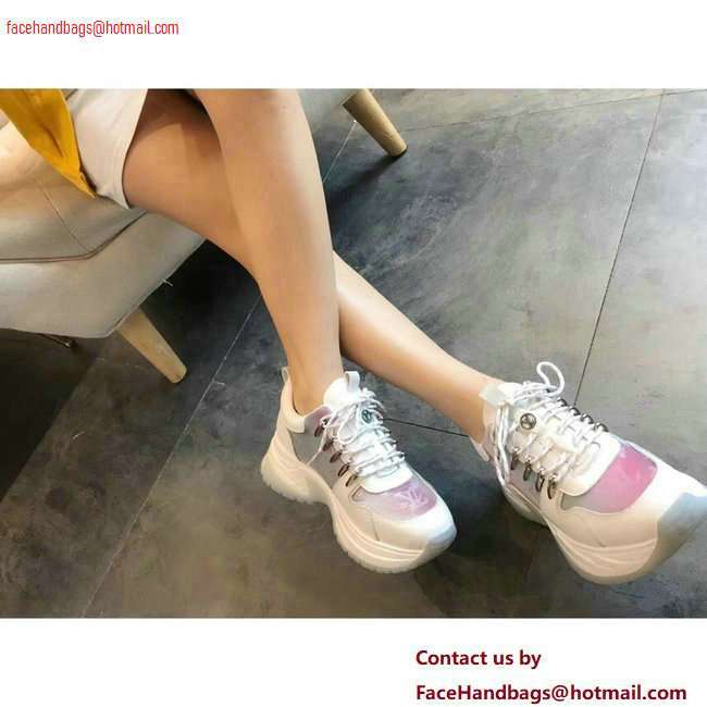 Louis Vuitton Run Away Pulse Sneakers Iridescent Prism White 2020 - Click Image to Close