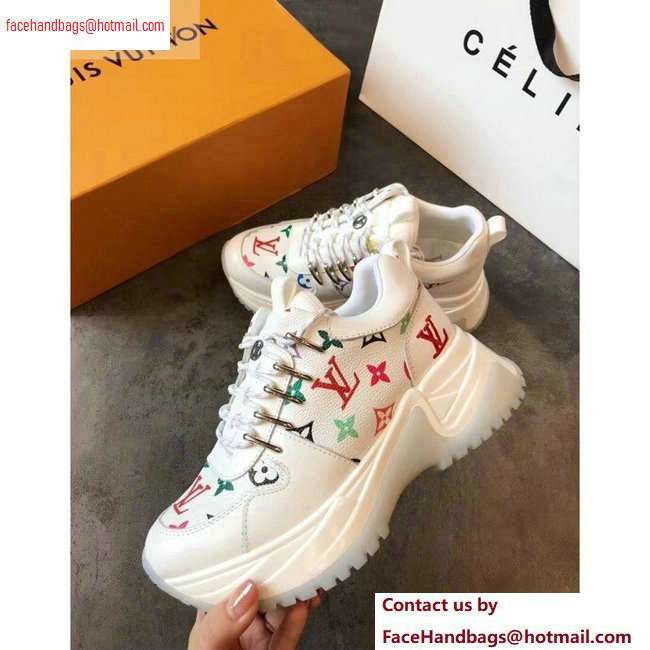 Louis Vuitton Run Away Pulse Sneakers White/Multicolor 2020 - Click Image to Close