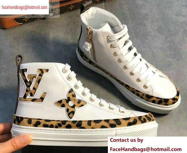 Louis Vuitton Stellar Sneakers Boots Leopard Print 2020