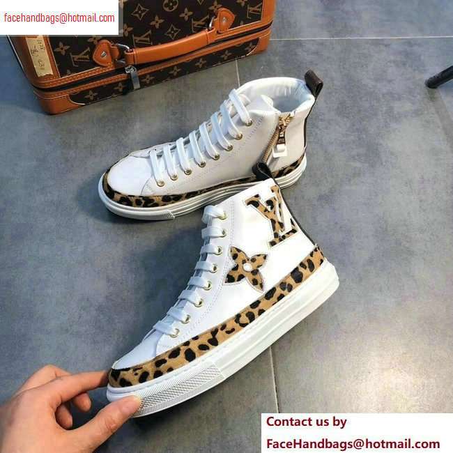 Louis Vuitton Stellar Sneakers Boots Leopard Print 2020 - Click Image to Close