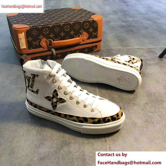 Louis Vuitton Stellar Sneakers Boots Leopard Print 2020