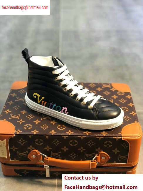 Louis Vuitton Stellar Sneakers Boots New Wave Quilted Black 2020