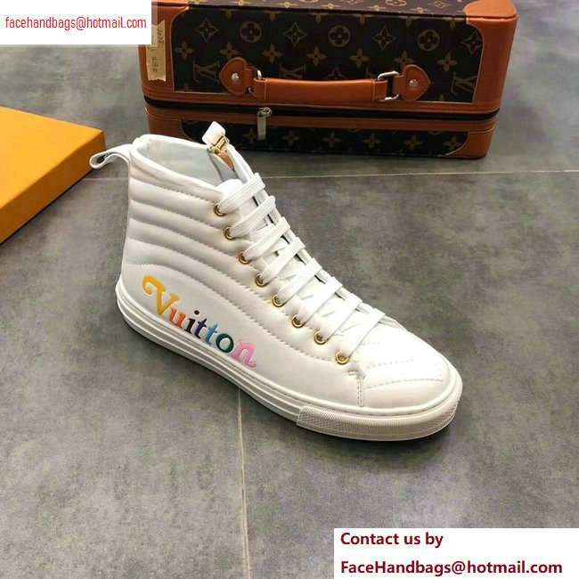 Louis Vuitton Stellar Sneakers Boots New Wave Quilted White 2020